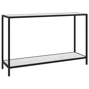 vidaXL Wandtafel 120x35x75 cm gehard glas wit