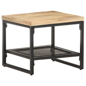 vidaXL Bijzettafel 40x40x35 cm massief mangohout