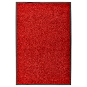 vidaXL Deurmat wasbaar 60x90 cm rood