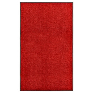 vidaXL Deurmat wasbaar 90x150 cm rood