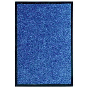 vidaXL Deurmat wasbaar 40x60 cm blauw