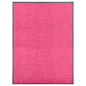 vidaXL Deurmat wasbaar 90x120 cm roze