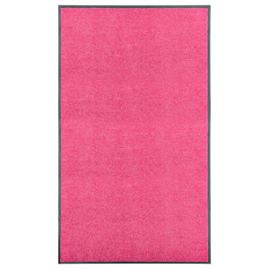 vidaXL Deurmat wasbaar 90x150 cm roze