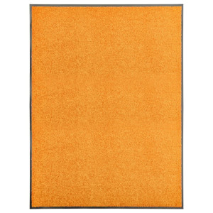 vidaXL Deurmat wasbaar 90x120 cm oranje