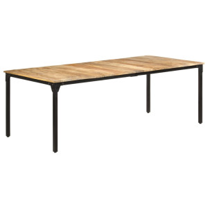 vidaXL Eettafel 220x100x76 cm ruw mangohout