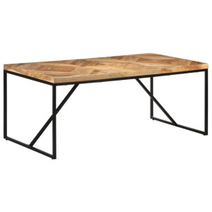 vidaXL Eettafel 180x90x76 cm massief acaciahout en mangohout