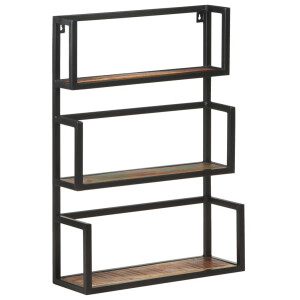 vidaXL Wandrek 60x20x85 cm massief gerecycled hout