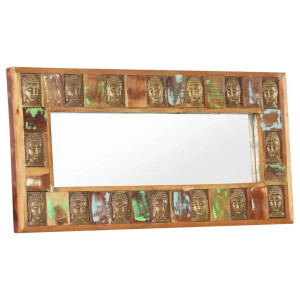vidaXL Spiegel boeddha 110x50 cm massief gerecycled hout