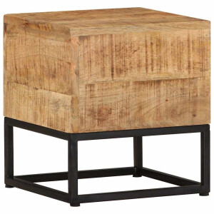 vidaXL Bijzettafel 30x30x33 cm ruw mangohout