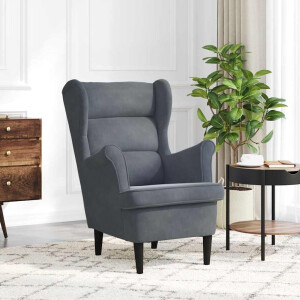 vidaXL Fauteuil fluweel donkergrijs