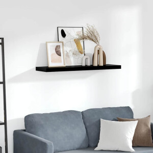 vidaXL Wandschap zwevend 90x23,5x3,8 cm MDF hoogglans zwart