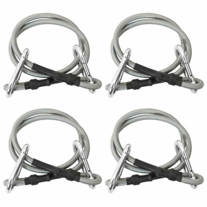 vidaXL Touwen met karabijnhaak 4 st rubber