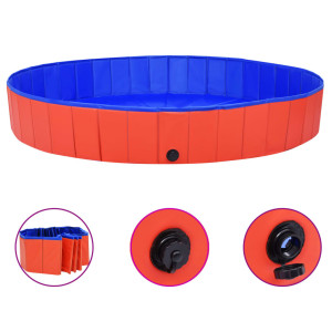 vidaXL Hondenzwembad inklapbaar 200x30 cm PVC rood