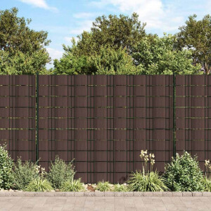vidaXL Tuinschermen 4 st 35x0,19 m PVC bruin