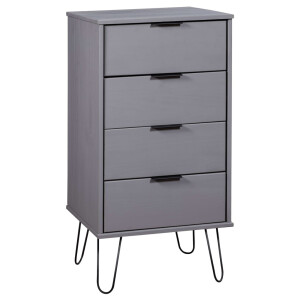 vidaXL Ladekast 45x39,5x90,3 cm massief grenenhout grijs