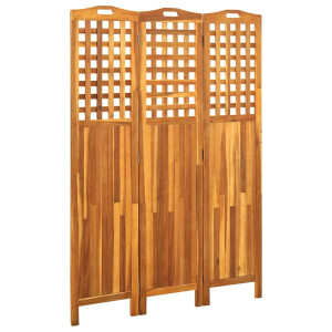 vidaXL Kamerscherm met 3 panelen 121x2x170 cm massief acaciahout