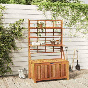 vidaXL Opbergbox met latwerk 99x55x160 cm massief acaciahout