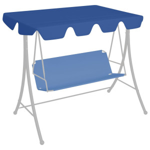 vidaXL Vervangingsluifel voor schommelbank 150/130x105/70 cm blauw