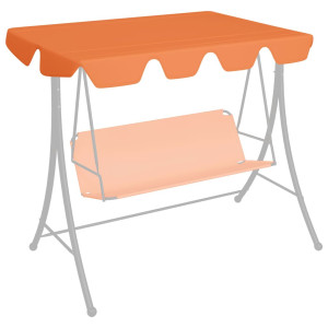 vidaXL Vervangingsluifel voor schommelbank 150/130x105/70 cm oranje