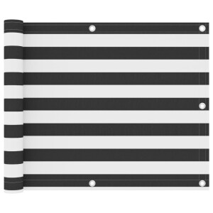 vidaXL Balkonscherm 75x500 cm oxford stof antraciet en wit