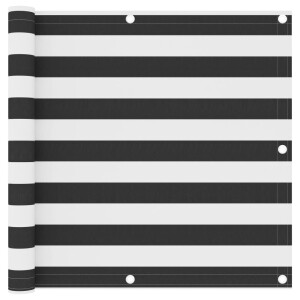 vidaXL Balkonscherm 90x400 cm oxford stof antraciet en wit