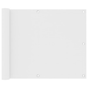 vidaXL Balkonscherm 75x400 cm oxford stof wit