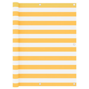 vidaXL Balkonscherm 120x500 cm oxford stof wit en geel