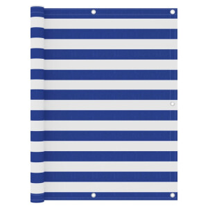 vidaXL Balkonscherm 120x500 cm oxford stof wit en blauw