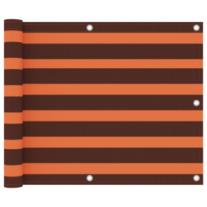 vidaXL Balkonscherm 75x500 cm oxford stof oranje en bruin