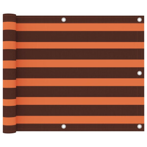 vidaXL Balkonscherm 75x600 cm oxford stof oranje en bruin
