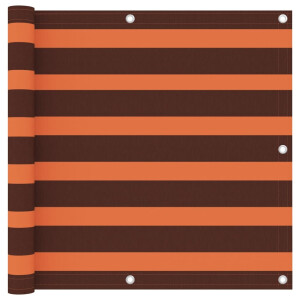 vidaXL Balkonscherm 90x500 cm oxford stof oranje en bruin