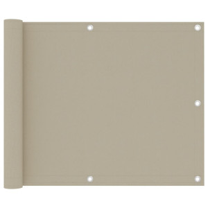 vidaXL Balkonscherm 75x500 cm oxford stof beige