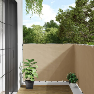 vidaXL Balkonscherm 120x600 cm oxford stof beige