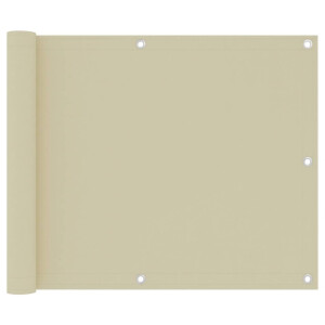 vidaXL Balkonscherm 75x500 cm oxford stof crème