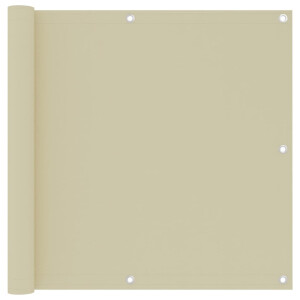 vidaXL Balkonscherm 90x500 cm oxford stof crème