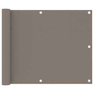 vidaXL Balkonscherm 75x300 cm oxford stof taupe