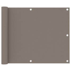 vidaXL Balkonscherm 75x400 cm oxford stof taupe