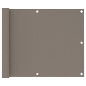 vidaXL Balkonscherm 75x400 cm oxford stof taupe