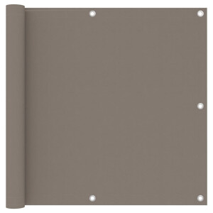vidaXL Balkonscherm 90x400 cm oxford stof taupe