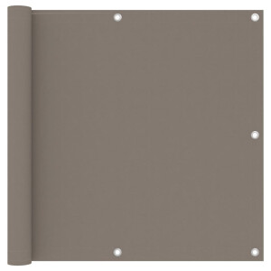 vidaXL Balkonscherm 90x500 cm oxford stof taupe