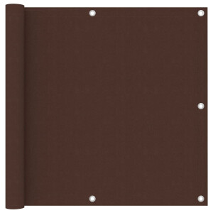 vidaXL Balkonscherm 90x400 cm oxford stof bruin