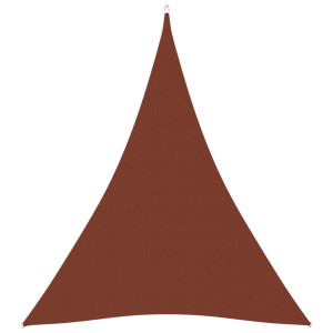 vidaXL Zonnescherm driehoekig 3x4x4 m oxford stof terracottakleurig