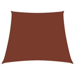 vidaXL Zonnescherm trapezium 3/4x3 m oxford stof terracottakleurig