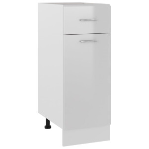 vidaXL Onderkast met lade Lyon 30x46x81,5cm bewerkt hout hoogglans wit