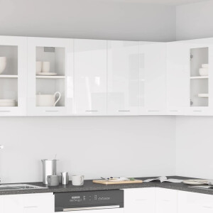 vidaXL Bovenkast Lyon 60x31x60 cm bewerkt hout hoogglans wit