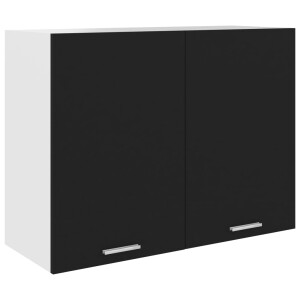 vidaXL Hangkast Lyon 80x31x60 cm bewerkt hout zwart