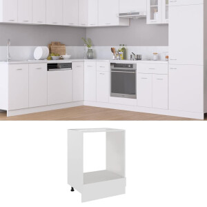 vidaXL Ovenkast Lyon 60x46x81,5 cm bewerkt hout wit