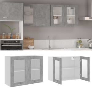 vidaXL Hangkast 80x31x60 cm bewerkt hout betongrijs