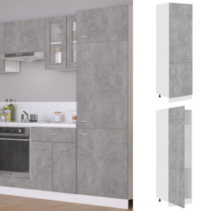 vidaXL Koelkastkast 60x57x207 cm bewerkt hout betongrijs