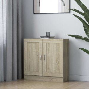 vidaXL Boekenkast 82,5x30,5x80 cm bewerkt hout sonoma eikenkleurig